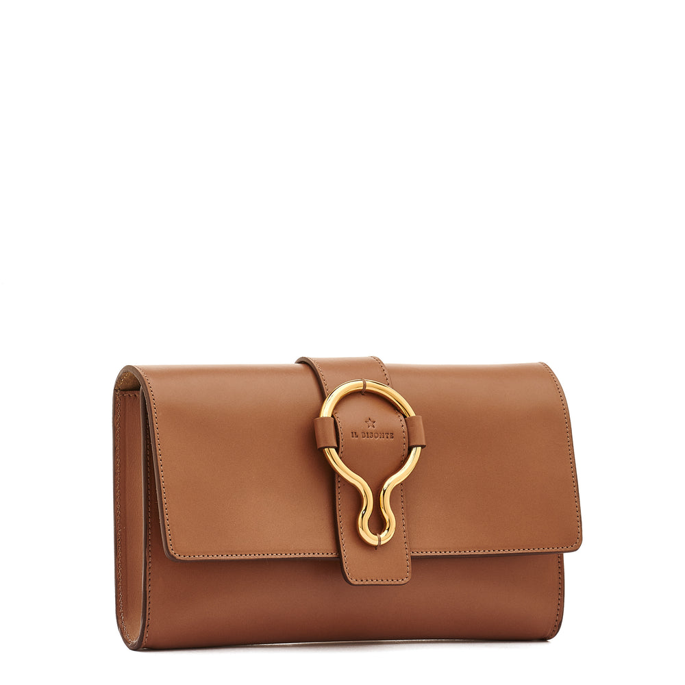 Consuelo | Women's clutch bag in leather color chocolate