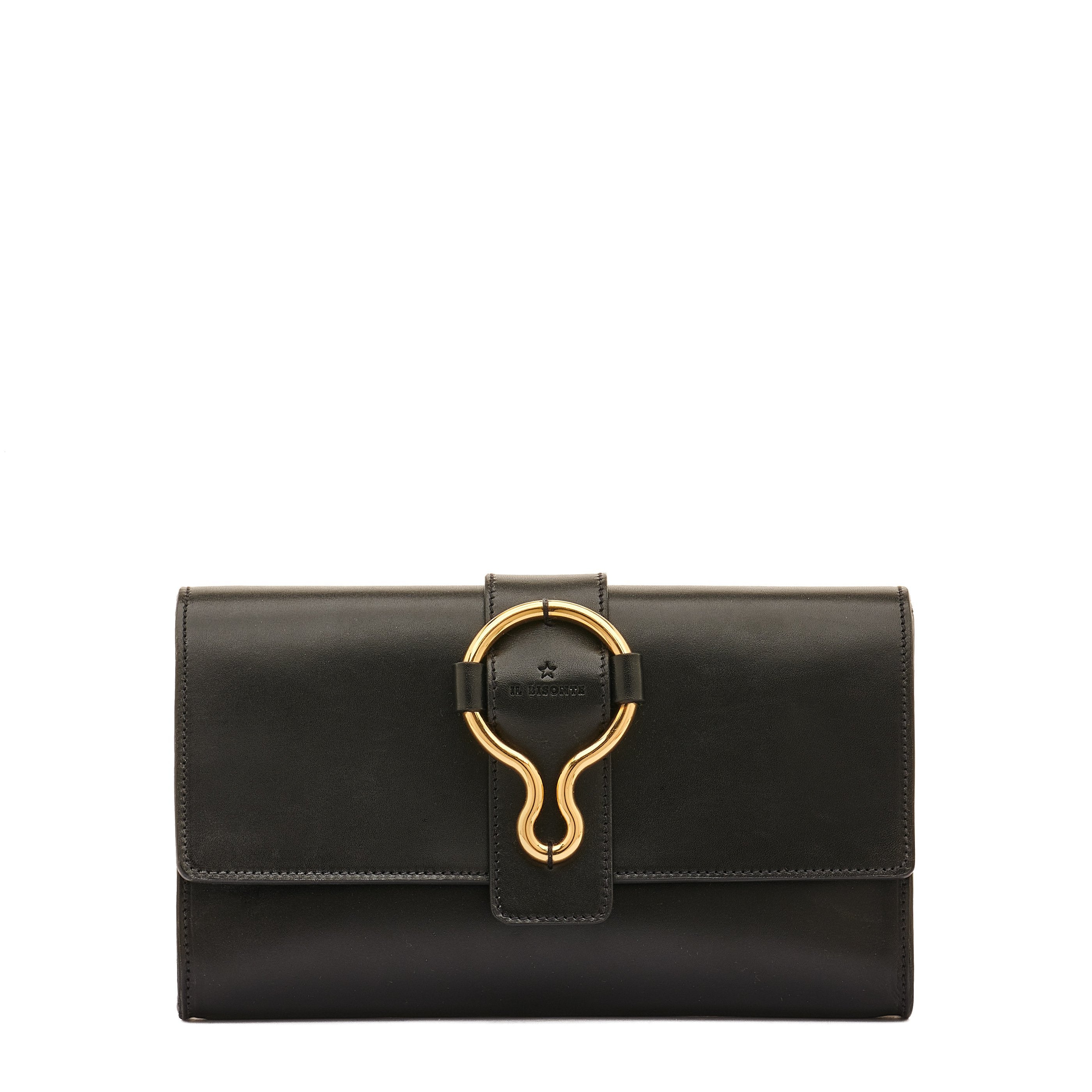 Consuelo | Women's clutch bag in leather color black