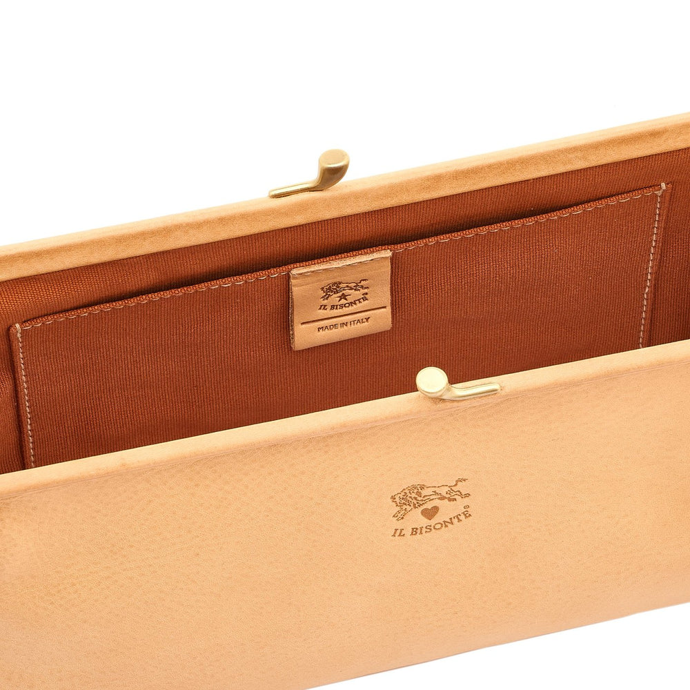 Il bisonte - s. vale | Women's clutch bag in leather color natural
