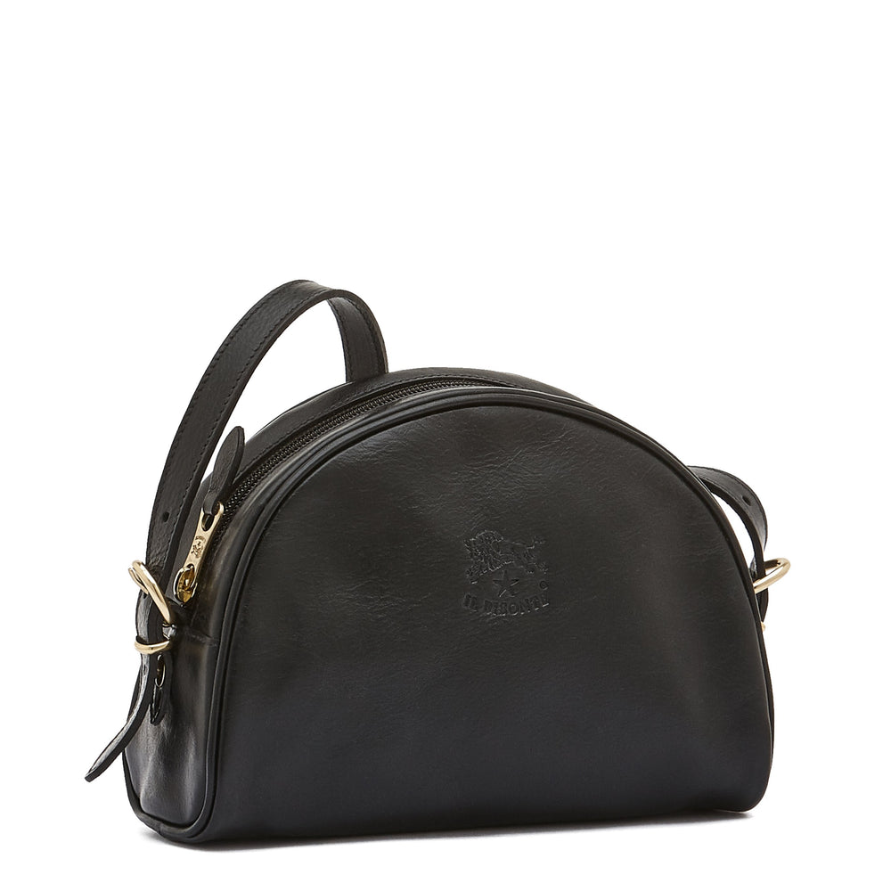 Women's crossbody bag in leather color black