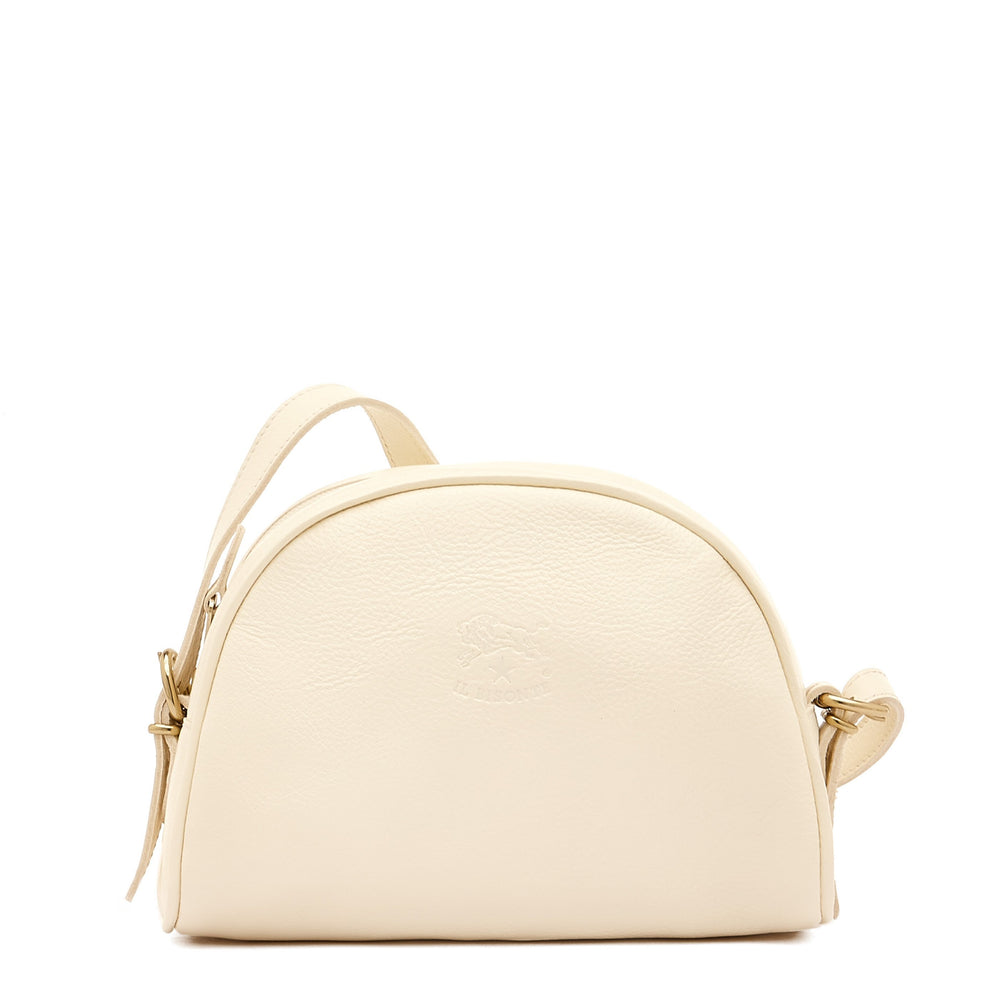 Borsa a tracolla da donna in pelle colore latte