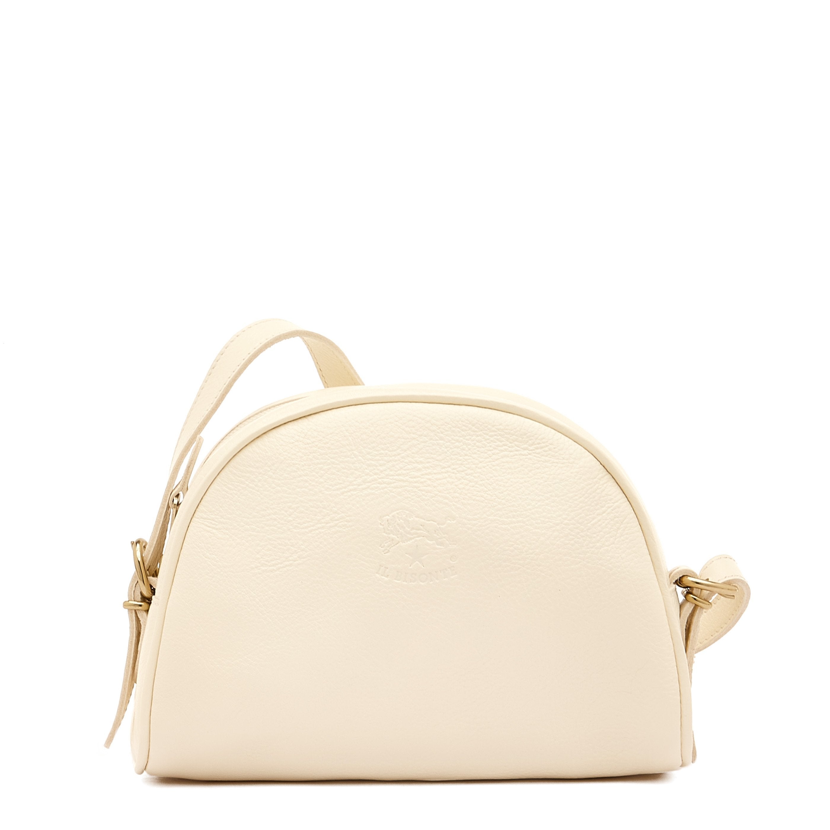 Borsa a tracolla da donna in pelle colore latte