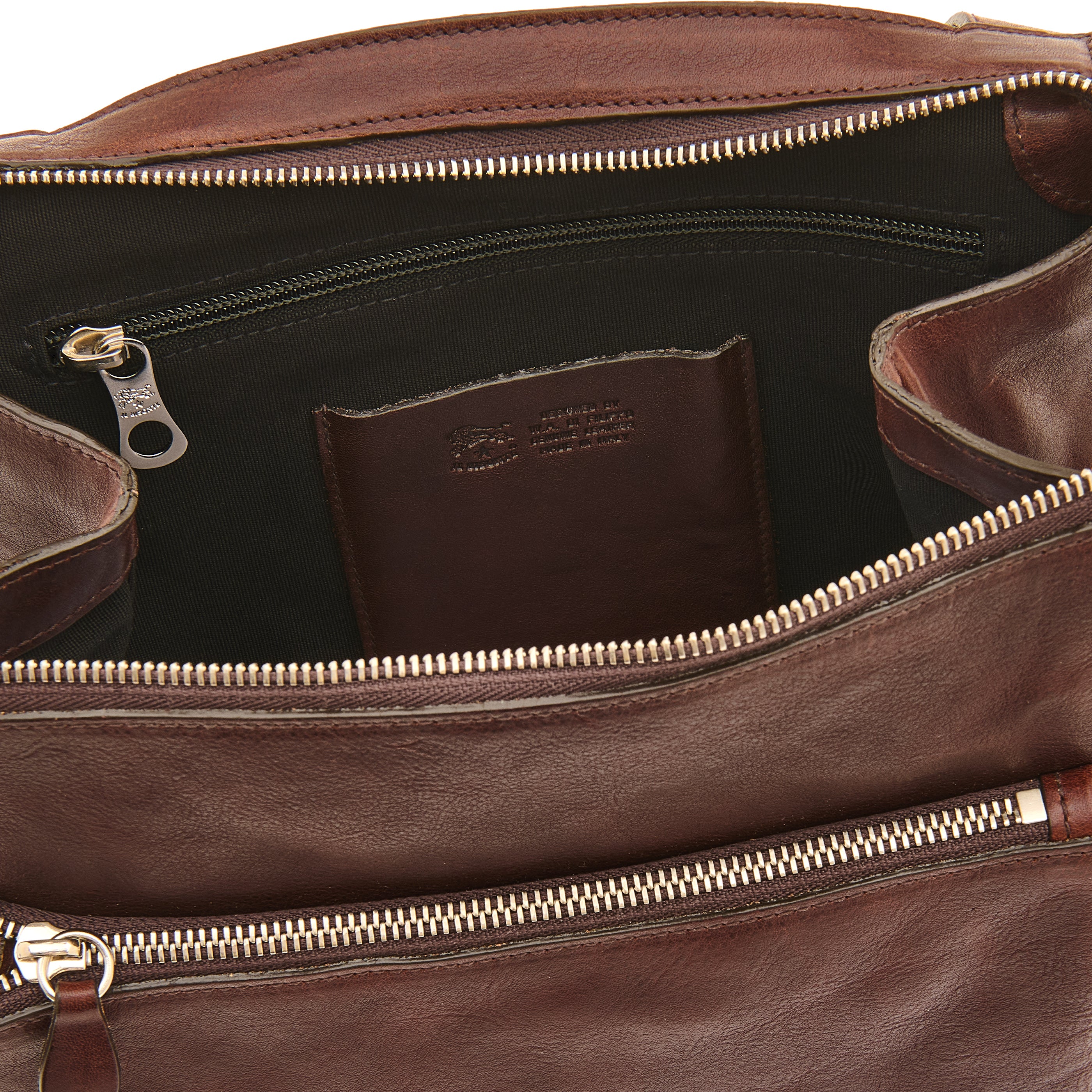 Men's crossbody bag in vintage leather color coffee