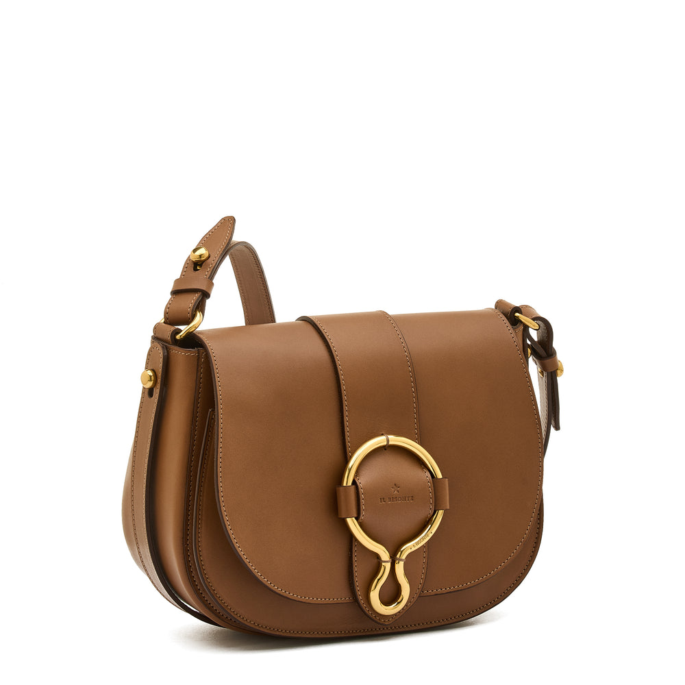 Consuelo | Women's crossbody bag in leather color chocolate