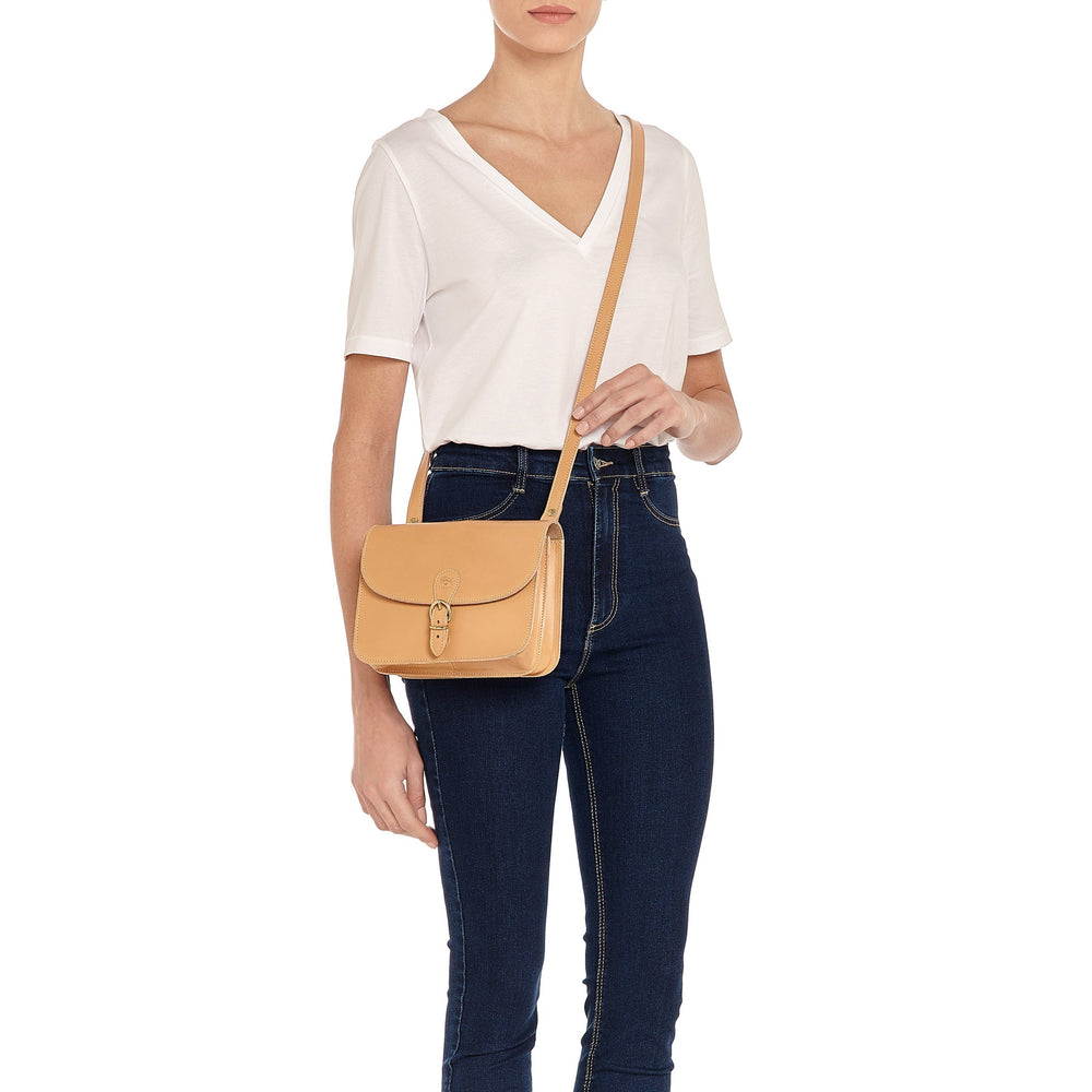 Salina | Sac bandouliere pour femme en cuir couleur naturel