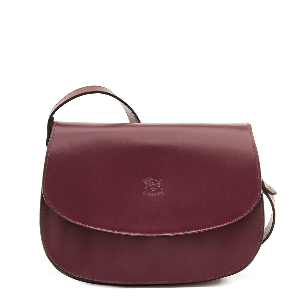 Salina | Sac bandouliere pour femme en cuir couleur cerise noire