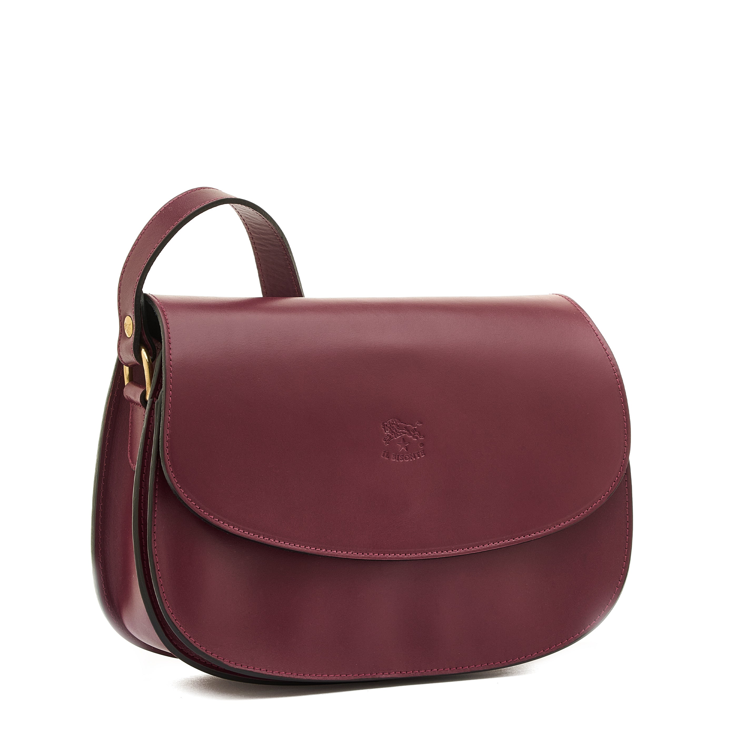 Salina | Sac bandouliere pour femme en cuir couleur cerise noire