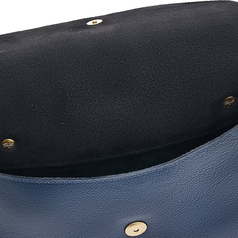 Salina | Women's crossbody bag in leather color blue
