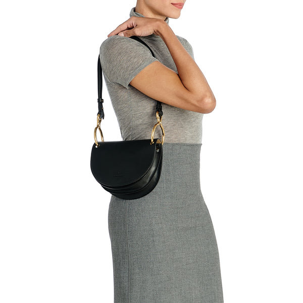 Consuelo | Women's crossbody bag in leather color black