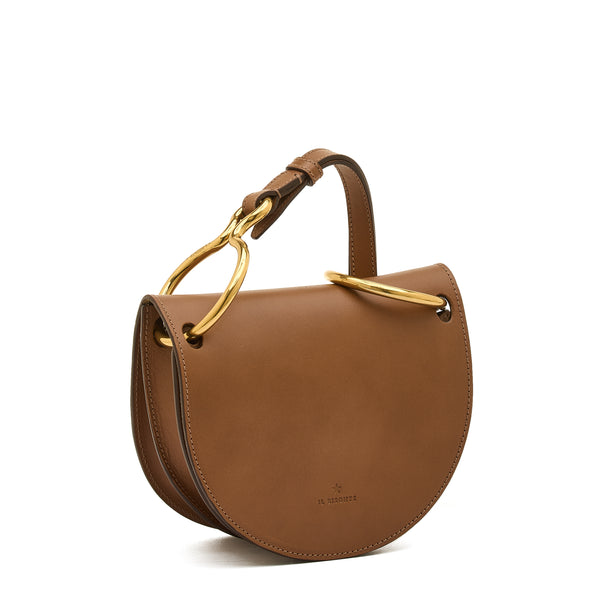 Consuelo | Women's crossbody bag in leather color chocolate