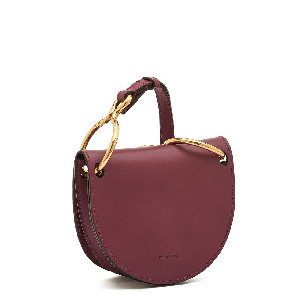 Consuelo | Women's crossbody bag in leather color black cherry