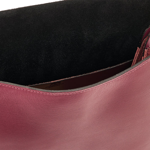 Consuelo | Sac bandouliere pour femme en cuir couleur cerise noire