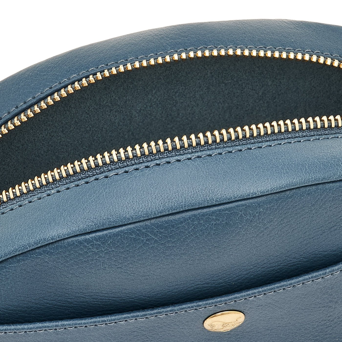 Rubino | Women's crossbody bag in leather color blue denim