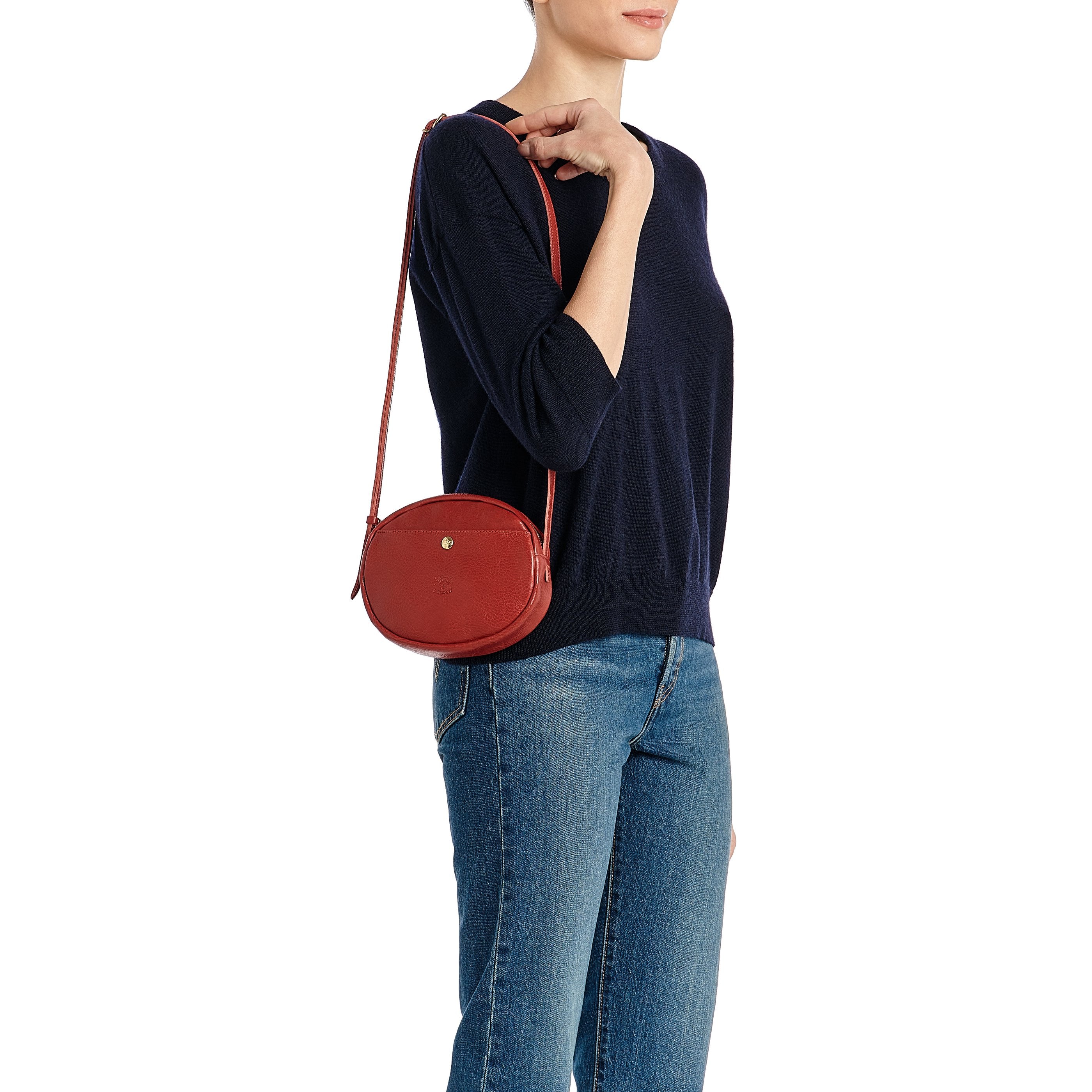 Rubino | Sac bandouliere pour femme en cuir couleur rouge