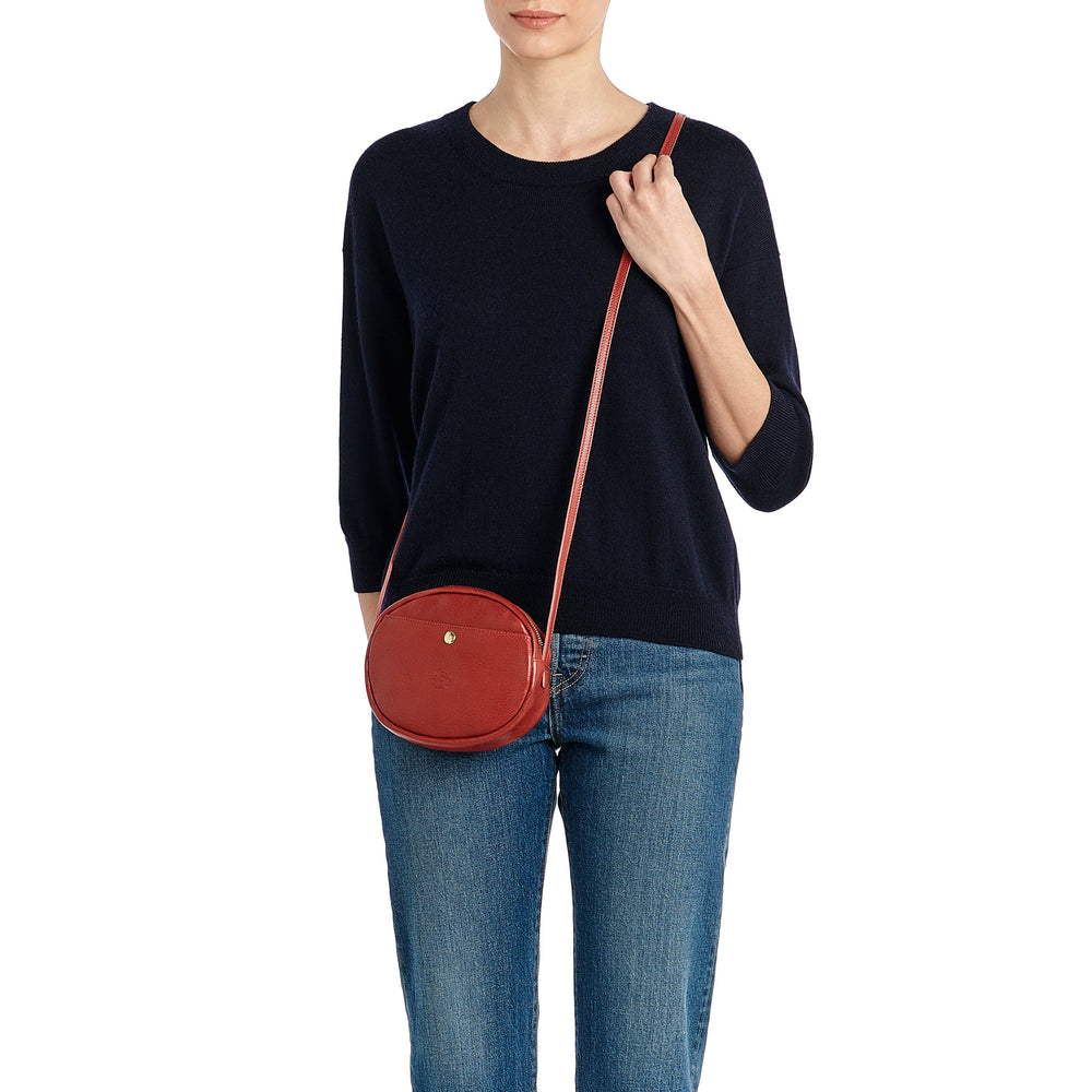 Rubino | Sac bandouliere pour femme en cuir couleur rouge