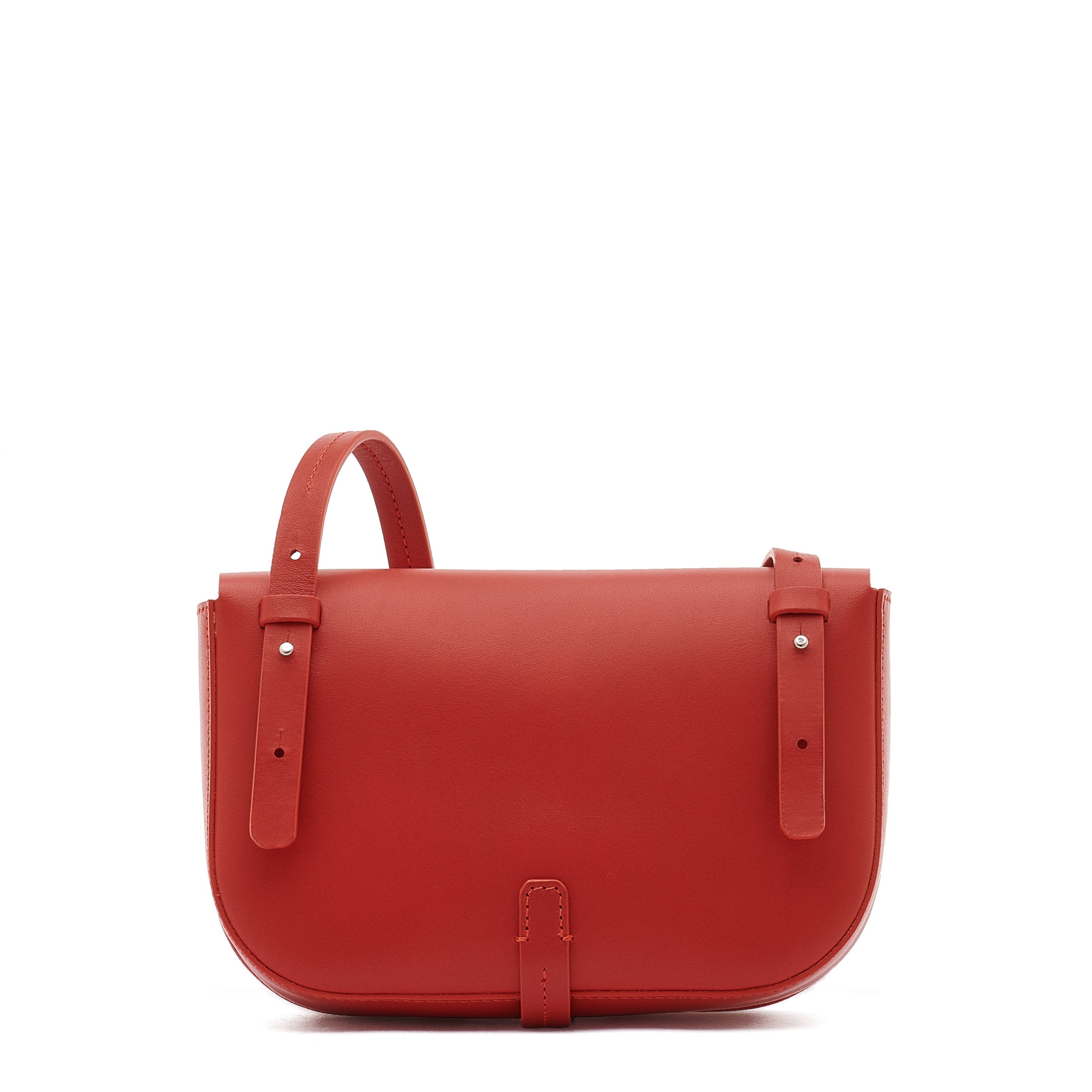 Tondina | Women's crossbody bag in leather color bright red