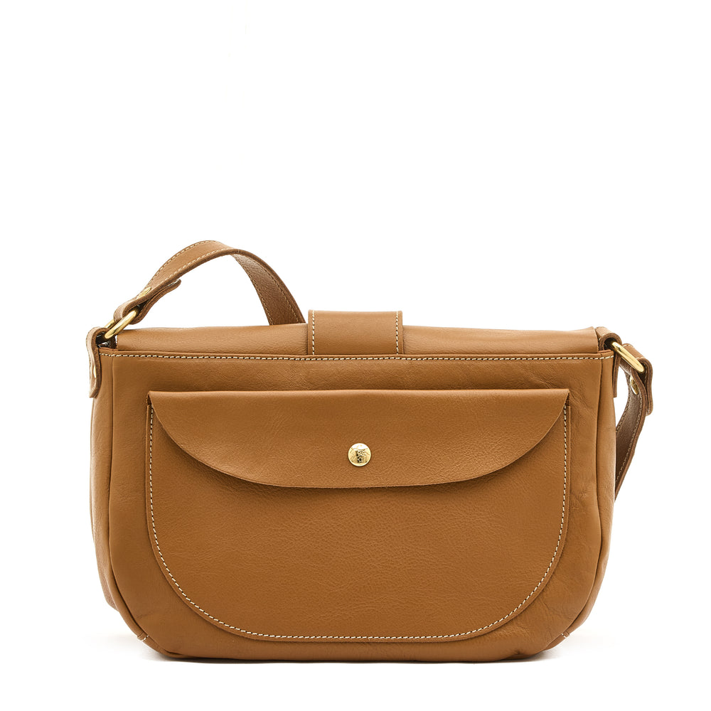 Fausta Medium | Women's crossbody bag in vintage leather color gianduia