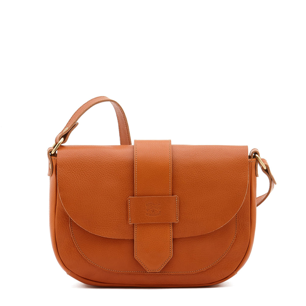 Fausta Medium | Women's crossbody bag in leather color caramel