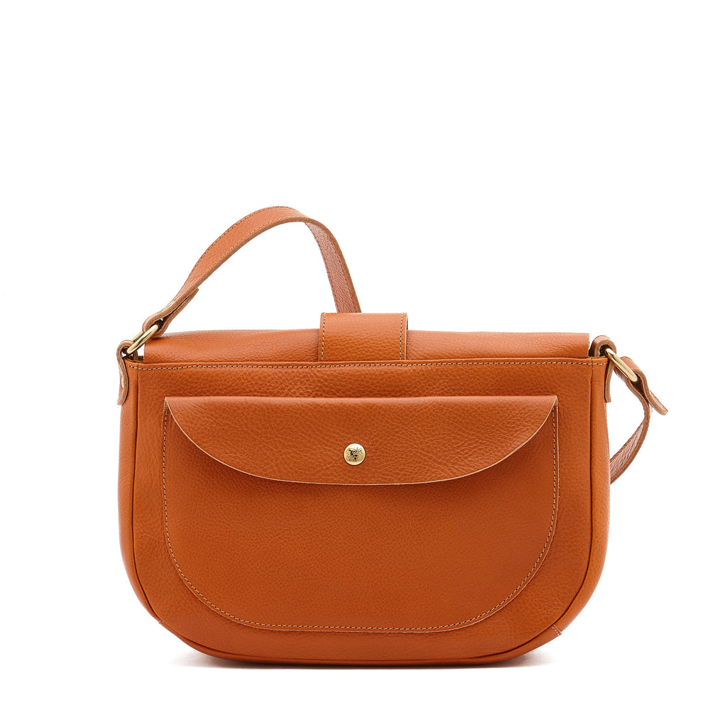 Fausta Medium | Women's crossbody bag in leather color caramel