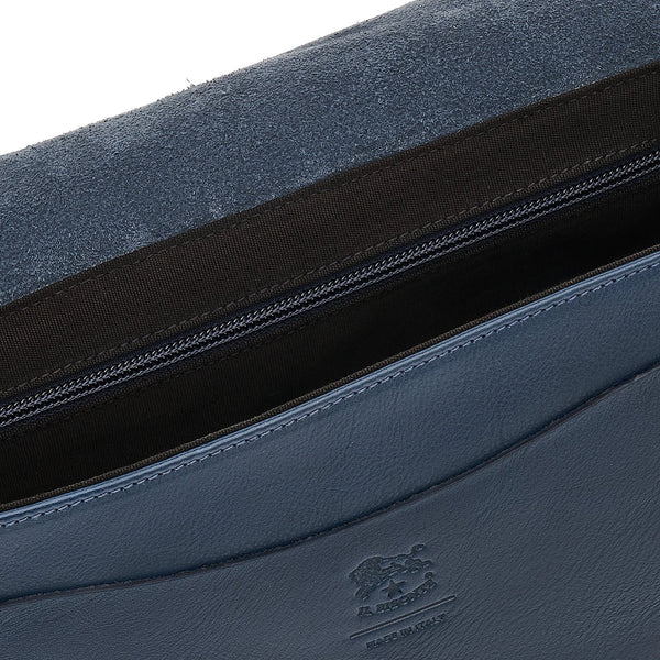 Fausta Medium | Women's crossbody bag in leather color blue