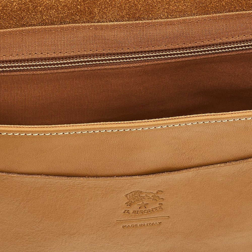 Fausta Medium | Sac bandouliere pour femme en cuir couleur gianduia