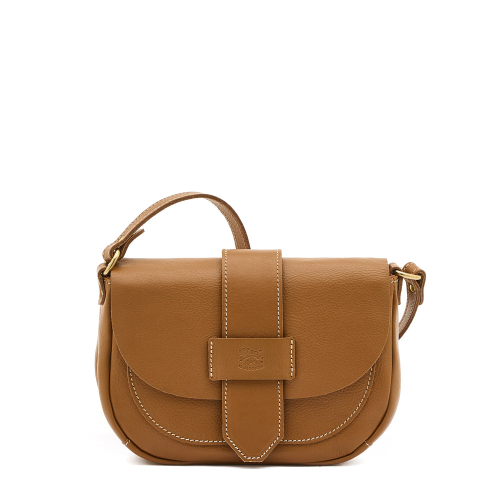 Fausta Small | Women's crossbody bag in vintage leather color gianduia