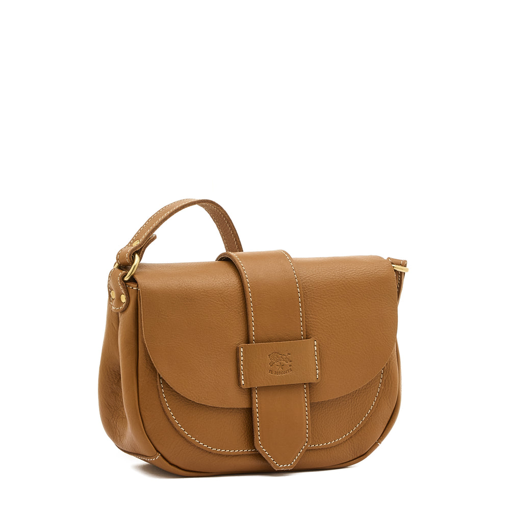 Fausta Small | Women's crossbody bag in vintage leather color gianduia