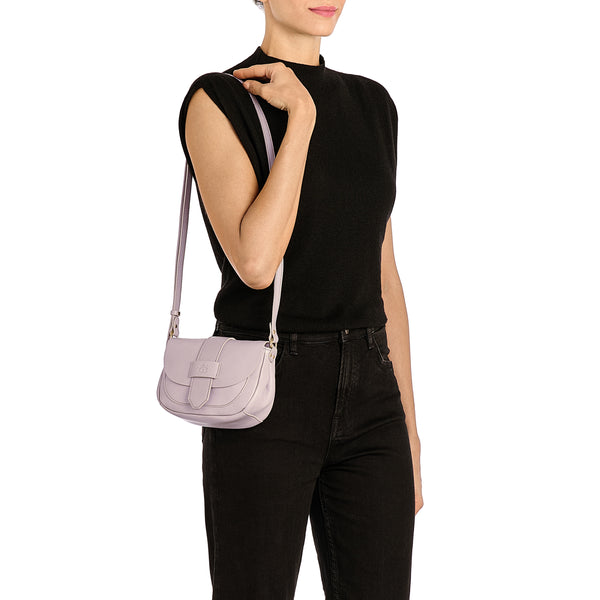 Fausta Small | Women's crossbody bag in vintage leather color iris