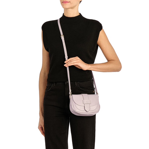 Fausta Small | Women's crossbody bag in vintage leather color iris