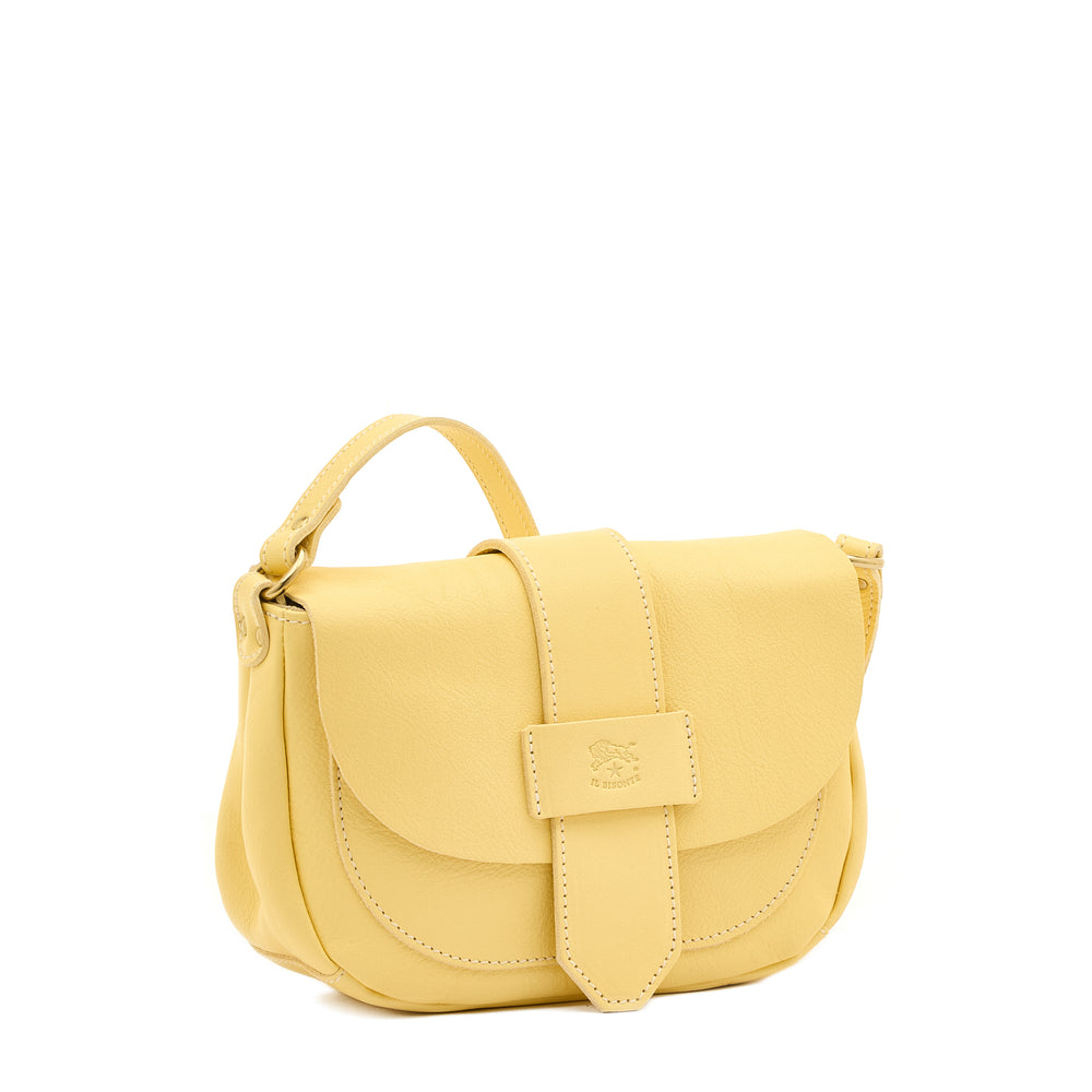 Fausta Small | Sac bandouliere pour femme en cuir vintage couleur vanille