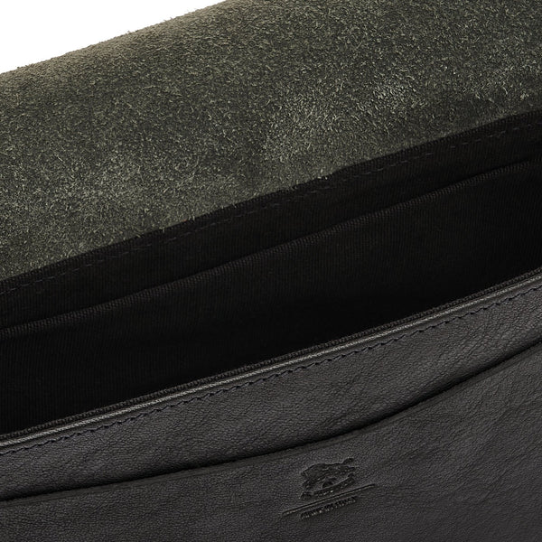 Fausta Small | Women's crossbody bag in leather color black