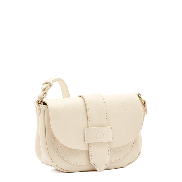 Fausta Small | Women's crossbody bag in leather color milk