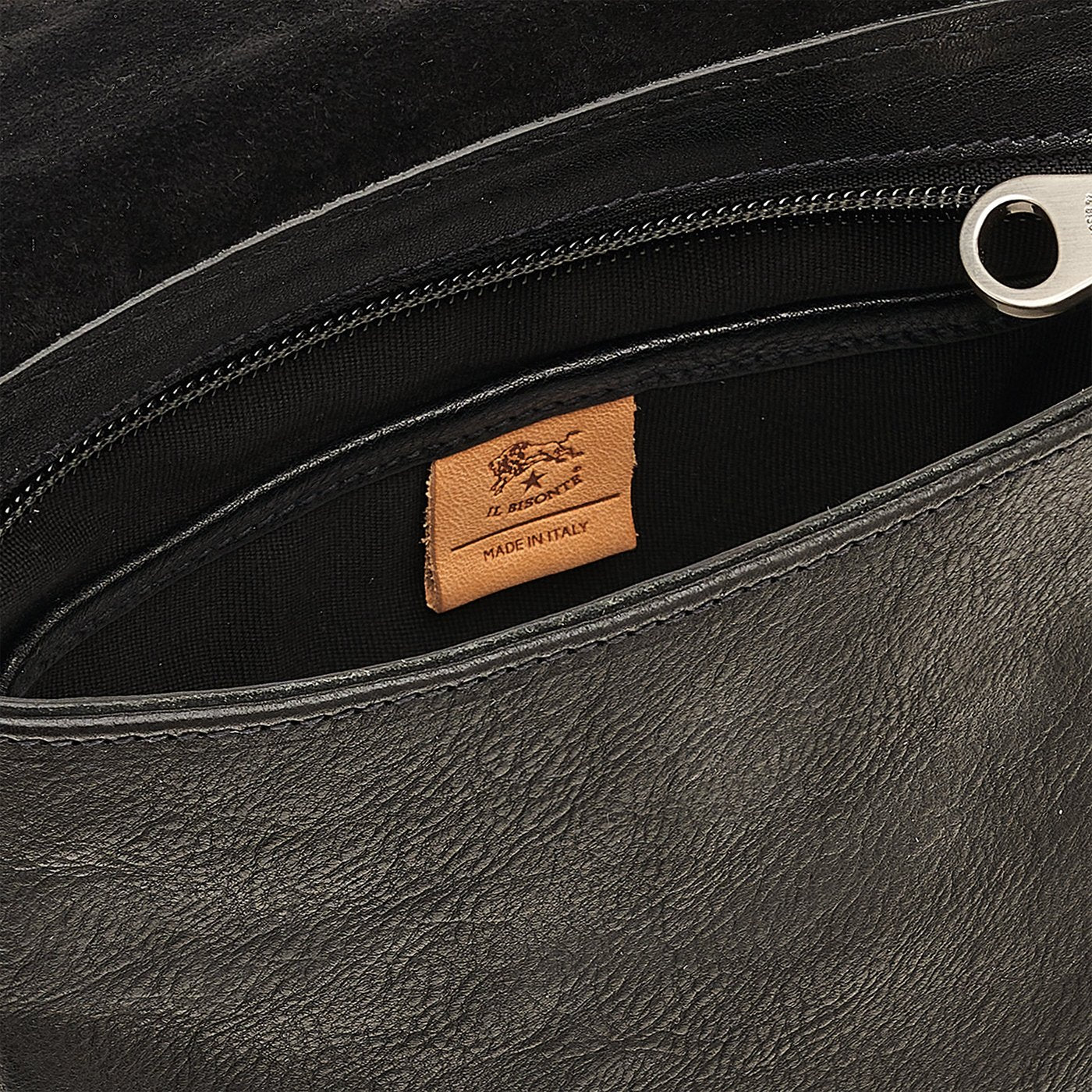 Brolio | Borsa a tracolla da uomo in pelle invecchiata colore nero