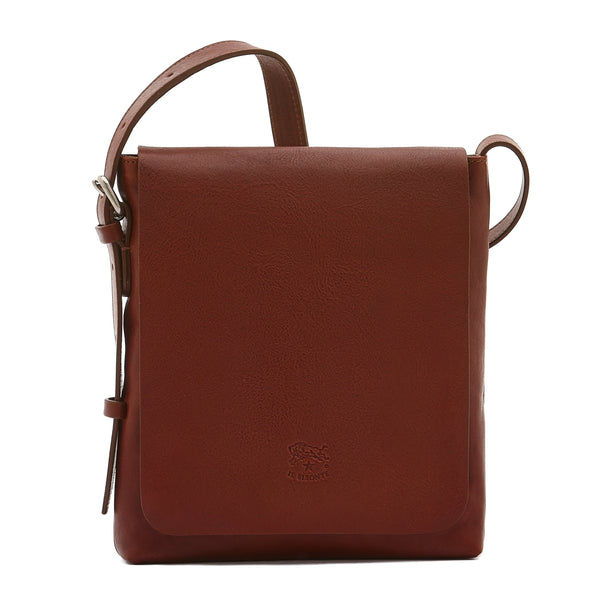 Brolio | Men's crossbody bag in vintage leather color sepia