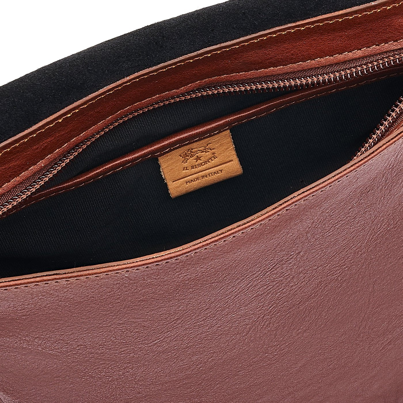 Brolio | Men's crossbody bag in vintage leather color sepia