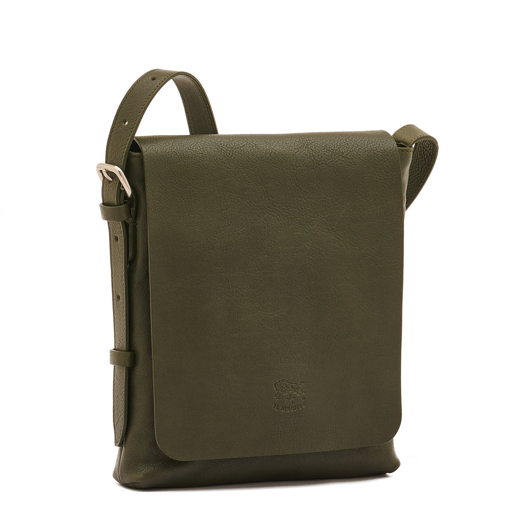 Brolio | Borsa a tracolla da uomo in pelle invecchiata colore bosco