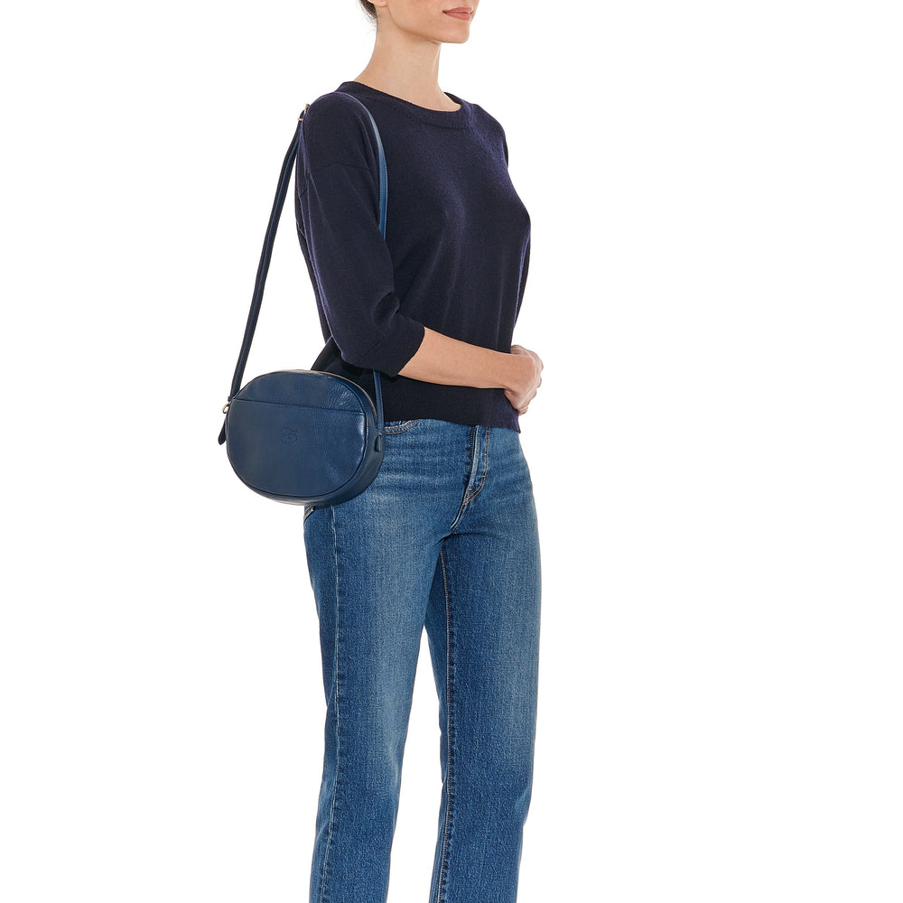 Rubino | Sac bandouliere pour femme en cuir couleur bleu