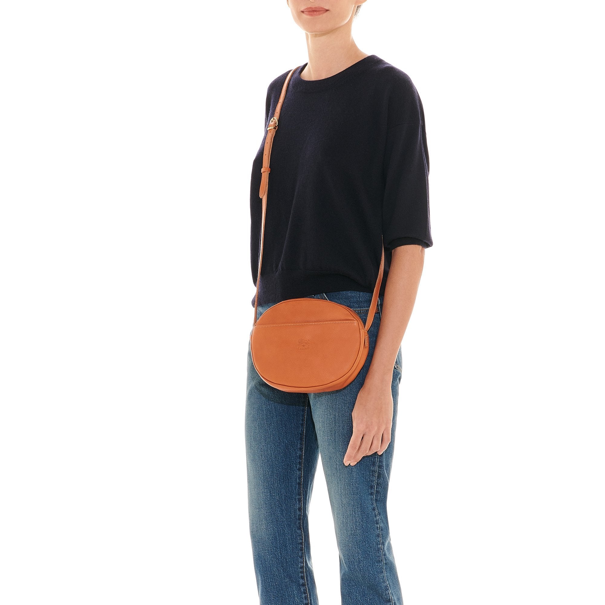 Rubino | Women's crossbody bag in leather color caramel