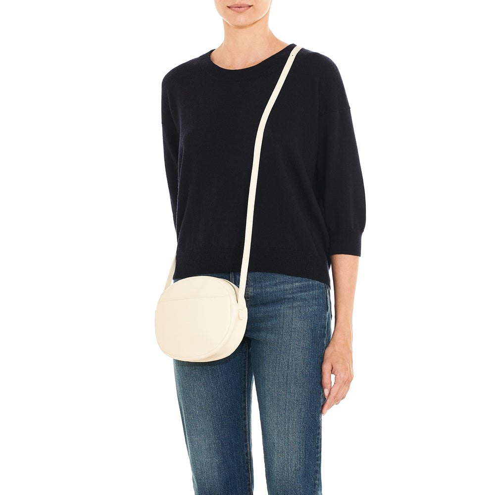 Rubino | Women's crossbody bag in leather color milk