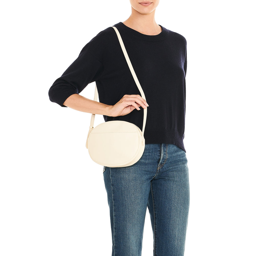 Rubino | Women's crossbody bag in leather color milk