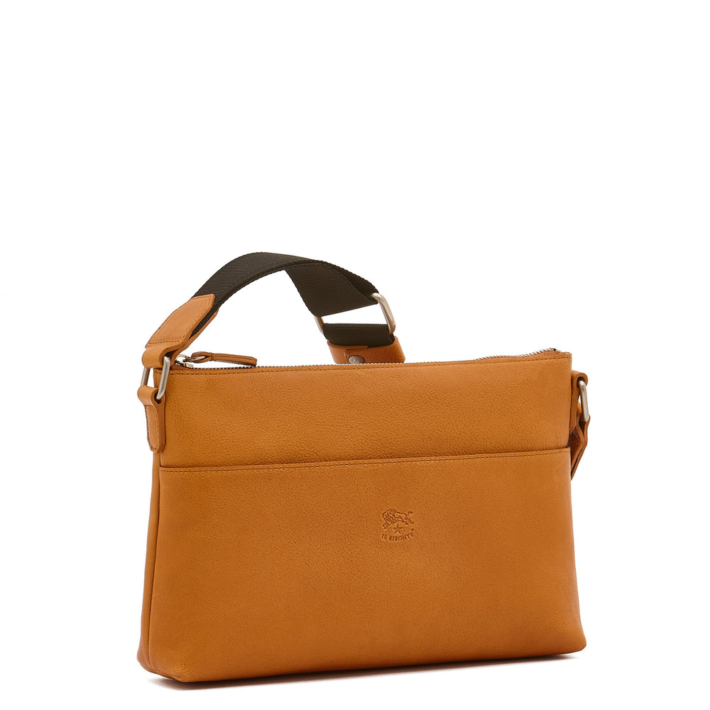 Oriuolo | Men's crossbody bag in vintage leather color natural