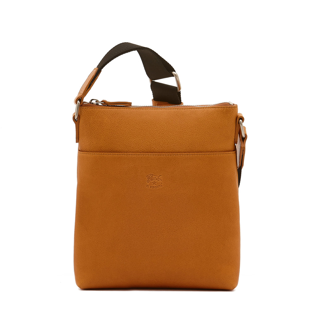 Oriuolo | Men's crossbody bag in vintage leather color natural