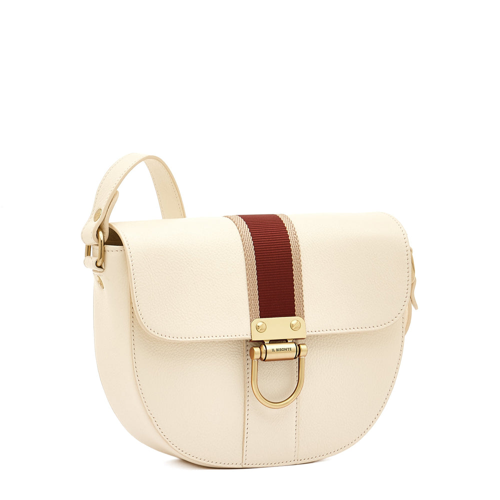 Solaria | Women's crossbody bag in leather color white