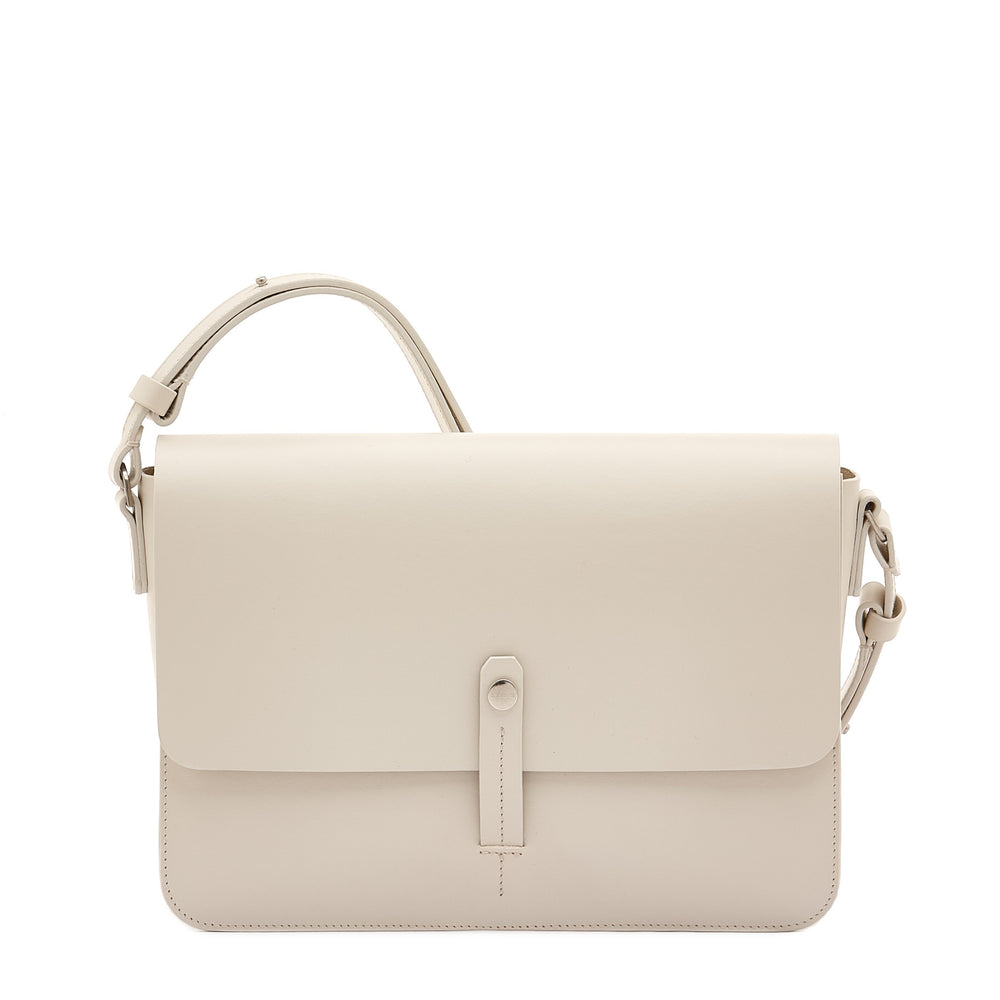 Tondina | Women's crossbody bag in leather color white seal