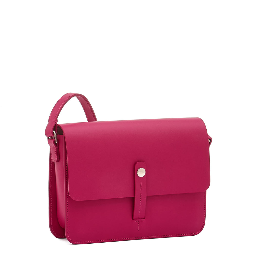 Tondina | Borsa a tracolla da donna in pelle colore cherry