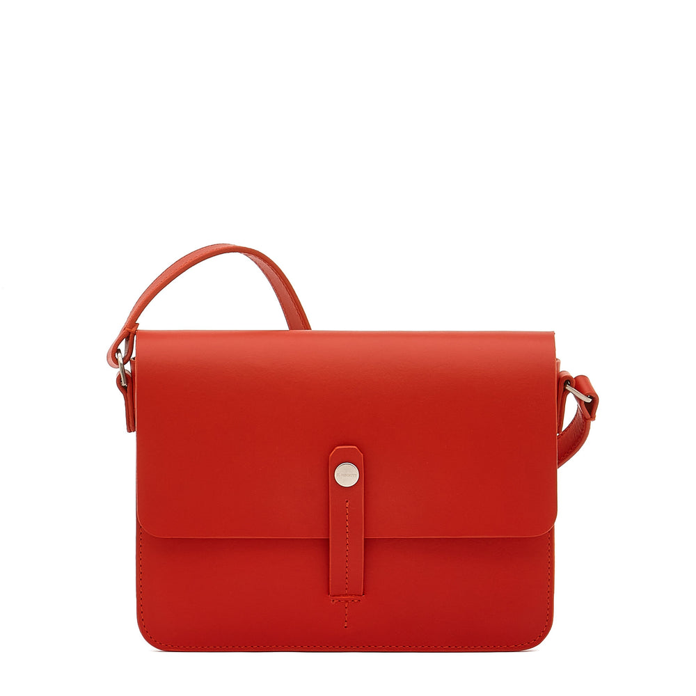 Tondina | Women's crossbody bag in leather color bright red