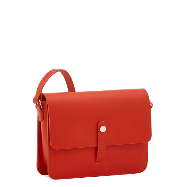 Tondina | Women's crossbody bag in leather color bright red