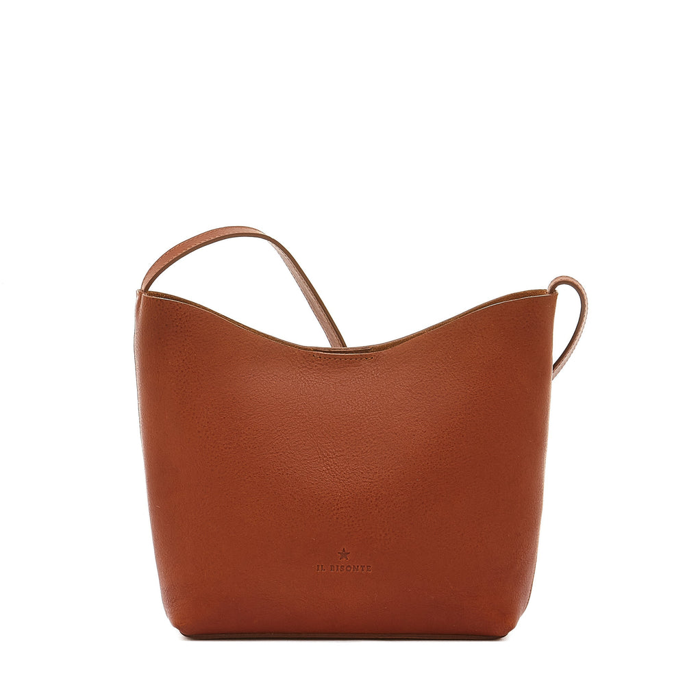 Le laudi | Sac bandouliere pour femme en cuir vintage couleur sépia