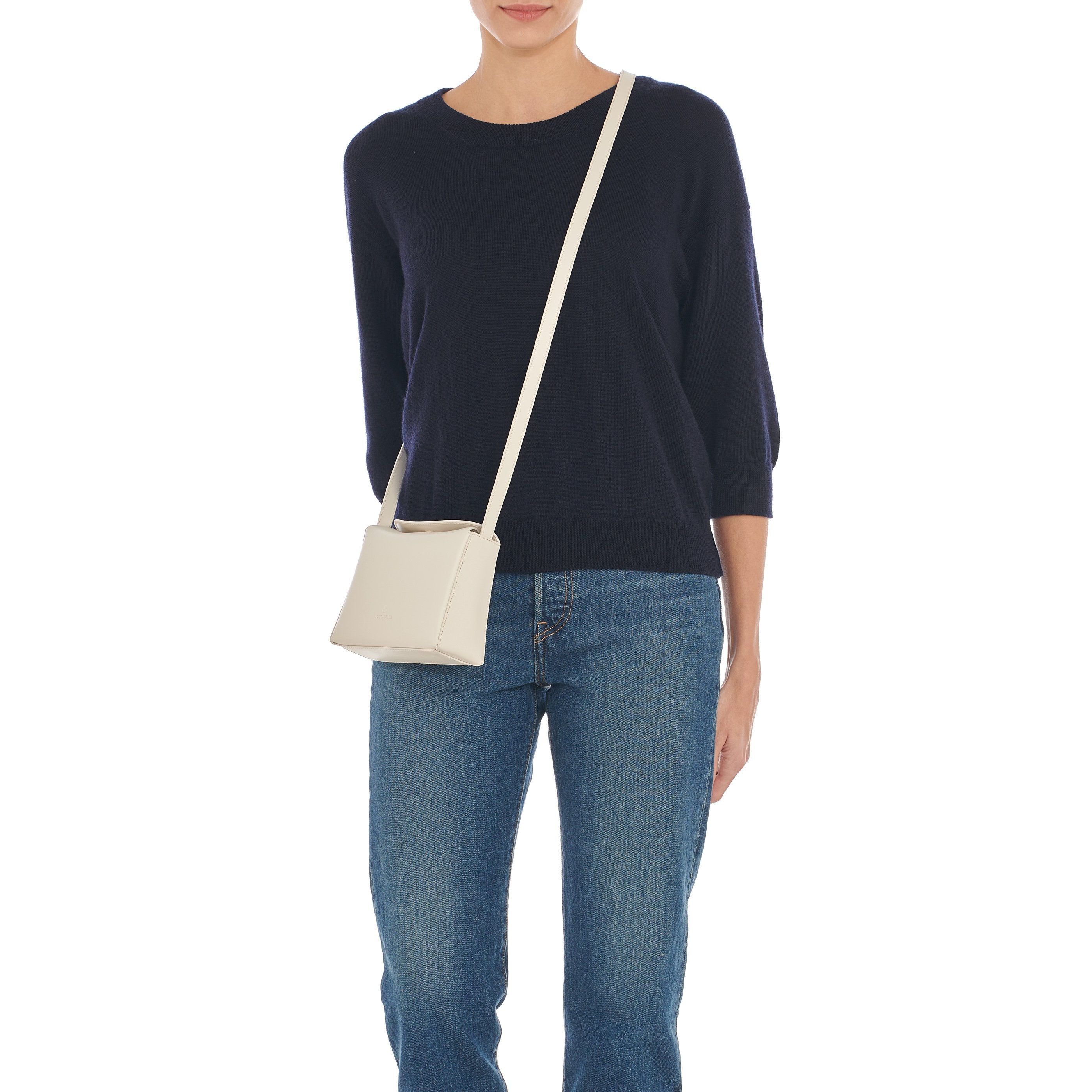 Maggio | Women's crossbody bag in leather color white seal