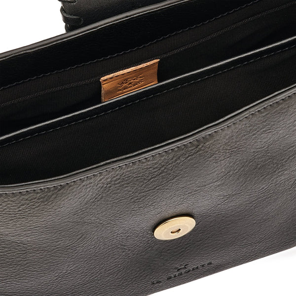 La fiaba | Women's crossbody bag in leather color black